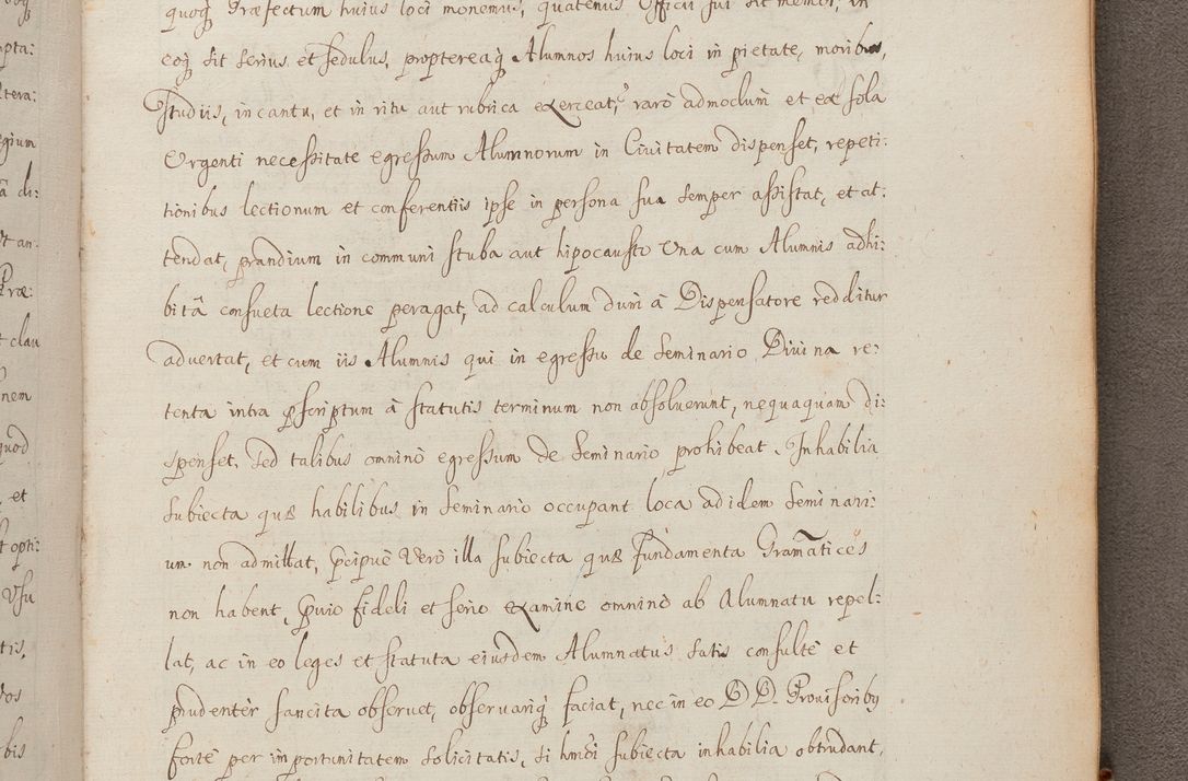 Zdjęcie nr 355 dla obiektu archiwalnego: In Nomine Domini Amen. ACTA VISITATIONIS. Externa sub Anno 1670 in Mense Julio incepta et in Augusto ac aliis Sequentibus eiusdem Anni mensibus per olim Illustrissimum ac Reverendissimum Dominum Andream Trzebicki Episcopum Cracoviensem in Cathedrali Ecclesia peractae, et successive per omnia et singula eiusdem Ecclesiae Sacella seu Capellas continuata atque ad hoc secundum volumen redacta et partim ob pestem Cracoviensem quadriennio grassantem partim ob alia legalia impedimenta quominus eadem Visitatio executa fuerit retardatae Demum morte praefati Illustrissimi et Reverendissimi Andreae Episcopi in Anno 1679 interveniente eadem Acta uti tam posthuma sub felici regimine Illustrissimi et Reverendissimi Domini Joannis Małachowski immediate in eundem Episcopatum succedentes ad effectum et finem executoris Authe. ordinaria in Anno 1682 sunt et fuerunt publicata, atque ideo illis omnibus et singulis quibus interest intimata.  VISITATIO Altarium Ecclesiae Cathedralis Cracoviensis infraspecificatorum circa translationem suorum ministeriorum et unionem Altaribus marmoreis ad quatuor columnas Ecclesiae sitis Anno Domini 1760 Die 17 Mensis Martij peracta. Perillustris Reverendissimus Dominus Hyacinthus Łopacki Canonicus Cathedralis et Archipresbyter Infulatus Cracoviensis Decanus Sandomiriensis a Celsissimo Illustrissimo Reverendissimo Domino Cajetano Ignatio Sołtyk Dei et Apostolicae Sedis Gratia Episcopo Cracoviensi Duce Severiae ad infrascripta delegatus per instrumentum tenoris sequentis ...