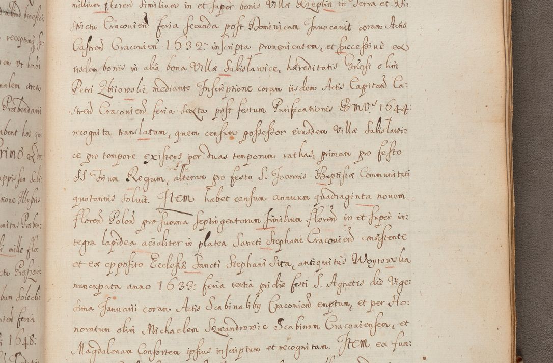 Zdjęcie nr 334 dla obiektu archiwalnego: In Nomine Domini Amen. ACTA VISITATIONIS. Externa sub Anno 1670 in Mense Julio incepta et in Augusto ac aliis Sequentibus eiusdem Anni mensibus per olim Illustrissimum ac Reverendissimum Dominum Andream Trzebicki Episcopum Cracoviensem in Cathedrali Ecclesia peractae, et successive per omnia et singula eiusdem Ecclesiae Sacella seu Capellas continuata atque ad hoc secundum volumen redacta et partim ob pestem Cracoviensem quadriennio grassantem partim ob alia legalia impedimenta quominus eadem Visitatio executa fuerit retardatae Demum morte praefati Illustrissimi et Reverendissimi Andreae Episcopi in Anno 1679 interveniente eadem Acta uti tam posthuma sub felici regimine Illustrissimi et Reverendissimi Domini Joannis Małachowski immediate in eundem Episcopatum succedentes ad effectum et finem executoris Authe. ordinaria in Anno 1682 sunt et fuerunt publicata, atque ideo illis omnibus et singulis quibus interest intimata.  VISITATIO Altarium Ecclesiae Cathedralis Cracoviensis infraspecificatorum circa translationem suorum ministeriorum et unionem Altaribus marmoreis ad quatuor columnas Ecclesiae sitis Anno Domini 1760 Die 17 Mensis Martij peracta. Perillustris Reverendissimus Dominus Hyacinthus Łopacki Canonicus Cathedralis et Archipresbyter Infulatus Cracoviensis Decanus Sandomiriensis a Celsissimo Illustrissimo Reverendissimo Domino Cajetano Ignatio Sołtyk Dei et Apostolicae Sedis Gratia Episcopo Cracoviensi Duce Severiae ad infrascripta delegatus per instrumentum tenoris sequentis ...
