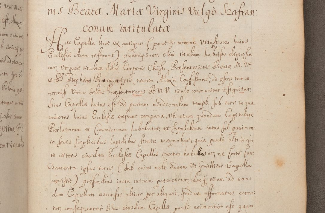 Zdjęcie nr 313 dla obiektu archiwalnego: In Nomine Domini Amen. ACTA VISITATIONIS. Externa sub Anno 1670 in Mense Julio incepta et in Augusto ac aliis Sequentibus eiusdem Anni mensibus per olim Illustrissimum ac Reverendissimum Dominum Andream Trzebicki Episcopum Cracoviensem in Cathedrali Ecclesia peractae, et successive per omnia et singula eiusdem Ecclesiae Sacella seu Capellas continuata atque ad hoc secundum volumen redacta et partim ob pestem Cracoviensem quadriennio grassantem partim ob alia legalia impedimenta quominus eadem Visitatio executa fuerit retardatae Demum morte praefati Illustrissimi et Reverendissimi Andreae Episcopi in Anno 1679 interveniente eadem Acta uti tam posthuma sub felici regimine Illustrissimi et Reverendissimi Domini Joannis Małachowski immediate in eundem Episcopatum succedentes ad effectum et finem executoris Authe. ordinaria in Anno 1682 sunt et fuerunt publicata, atque ideo illis omnibus et singulis quibus interest intimata.  VISITATIO Altarium Ecclesiae Cathedralis Cracoviensis infraspecificatorum circa translationem suorum ministeriorum et unionem Altaribus marmoreis ad quatuor columnas Ecclesiae sitis Anno Domini 1760 Die 17 Mensis Martij peracta. Perillustris Reverendissimus Dominus Hyacinthus Łopacki Canonicus Cathedralis et Archipresbyter Infulatus Cracoviensis Decanus Sandomiriensis a Celsissimo Illustrissimo Reverendissimo Domino Cajetano Ignatio Sołtyk Dei et Apostolicae Sedis Gratia Episcopo Cracoviensi Duce Severiae ad infrascripta delegatus per instrumentum tenoris sequentis ...