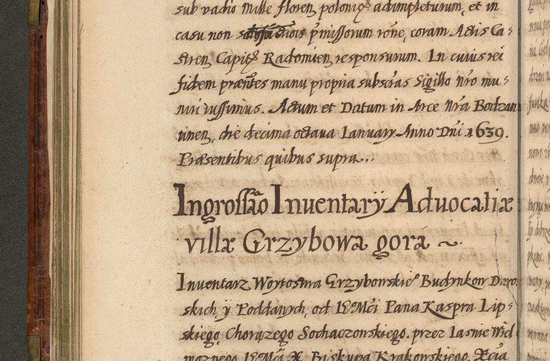 Zdjęcie nr 105 dla obiektu archiwalnego: Acta episcopalia R. D. Jacobi Zadzik, episcopi Cracoviensis et ducis Severiae annorum 1639 et 1640. Volumen II
