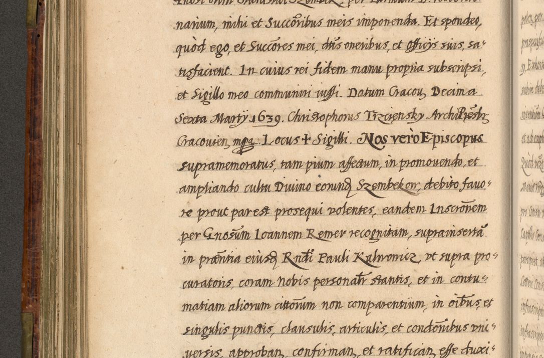 Zdjęcie nr 293 dla obiektu archiwalnego: Acta episcopalia R. D. Jacobi Zadzik, episcopi Cracoviensis et ducis Severiae annorum 1639 et 1640. Volumen II