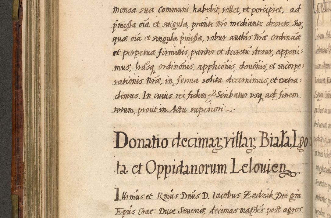 Zdjęcie nr 255 dla obiektu archiwalnego: Acta episcopalia R. D. Jacobi Zadzik, episcopi Cracoviensis et ducis Severiae annorum 1639 et 1640. Volumen II