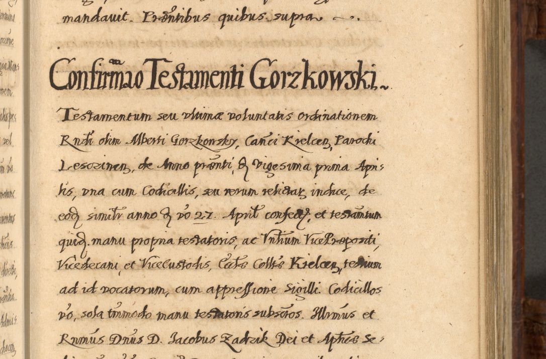 Zdjęcie nr 588 dla obiektu archiwalnego: Acta episcopalia R. D. Jacobi Zadzik, episcopi Cracoviensis et ducis Severiae annorum 1639 et 1640. Volumen II
