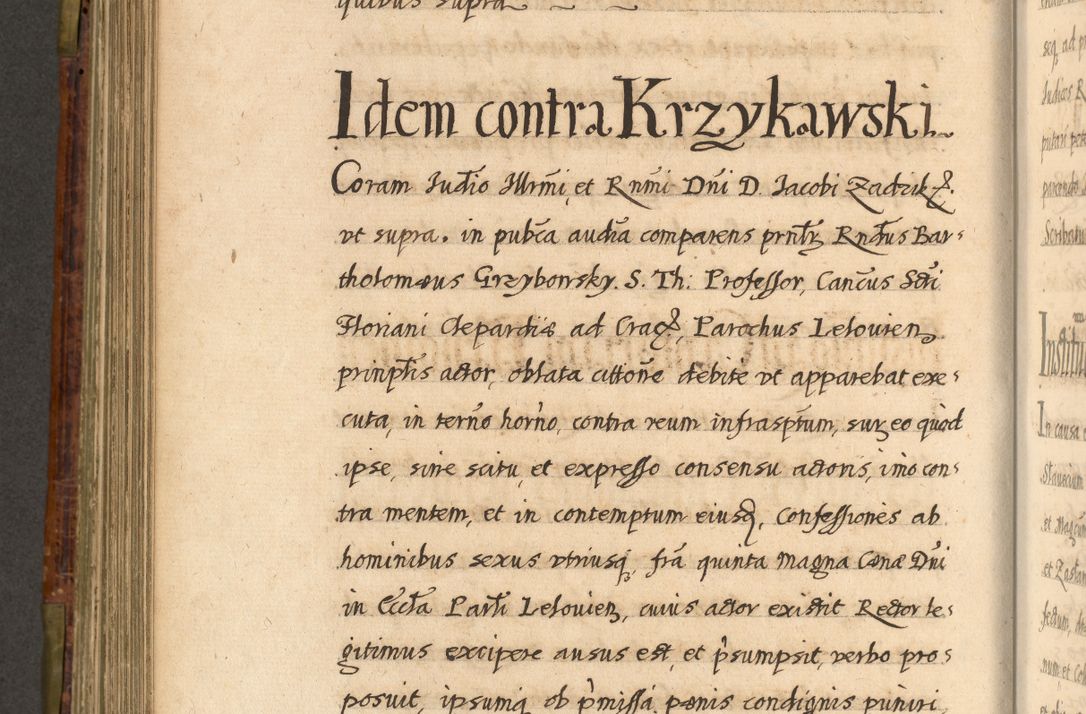 Zdjęcie nr 595 dla obiektu archiwalnego: Acta episcopalia R. D. Jacobi Zadzik, episcopi Cracoviensis et ducis Severiae annorum 1639 et 1640. Volumen II