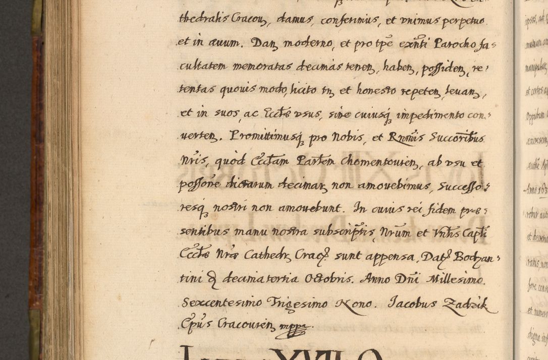 Zdjęcie nr 803 dla obiektu archiwalnego: Acta episcopalia R. D. Jacobi Zadzik, episcopi Cracoviensis et ducis Severiae annorum 1639 et 1640. Volumen II
