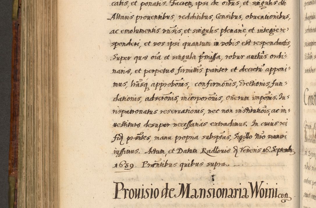 Zdjęcie nr 731 dla obiektu archiwalnego: Acta episcopalia R. D. Jacobi Zadzik, episcopi Cracoviensis et ducis Severiae annorum 1639 et 1640. Volumen II