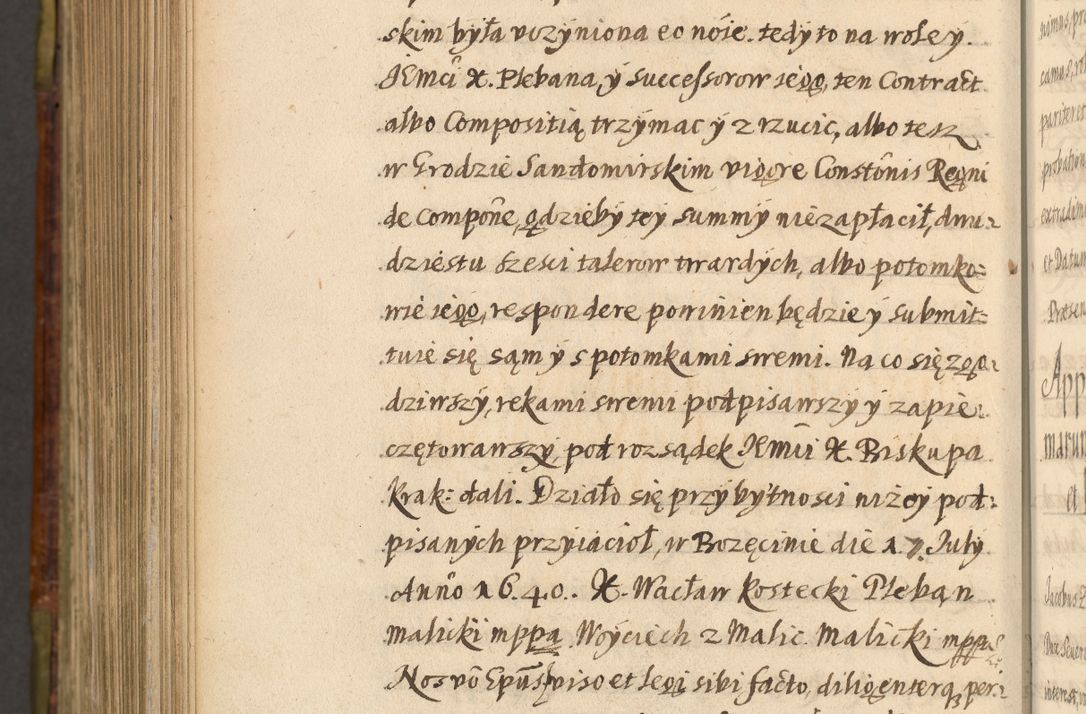 Zdjęcie nr 1172 dla obiektu archiwalnego: Acta episcopalia R. D. Jacobi Zadzik, episcopi Cracoviensis et ducis Severiae annorum 1639 et 1640. Volumen II