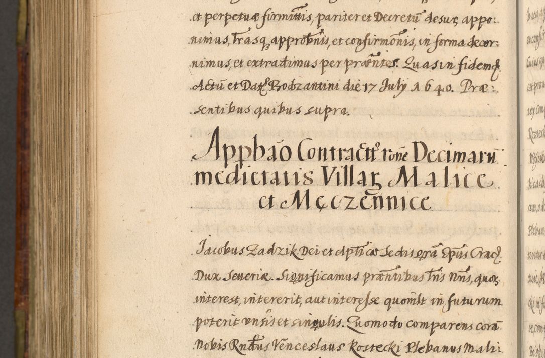 Zdjęcie nr 1170 dla obiektu archiwalnego: Acta episcopalia R. D. Jacobi Zadzik, episcopi Cracoviensis et ducis Severiae annorum 1639 et 1640. Volumen II