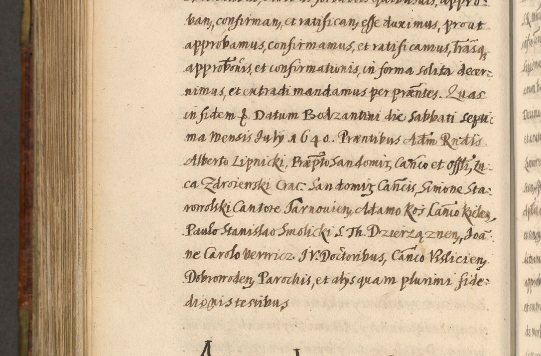 Zdjęcie nr 1142 dla obiektu archiwalnego: Acta episcopalia R. D. Jacobi Zadzik, episcopi Cracoviensis et ducis Severiae annorum 1639 et 1640. Volumen II