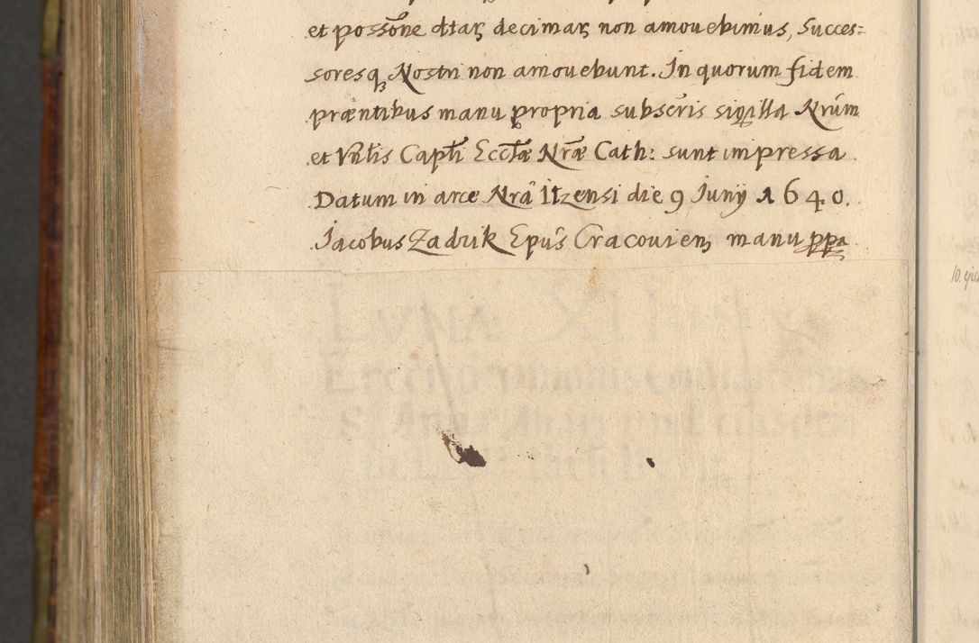 Zdjęcie nr 1564 dla obiektu archiwalnego: Acta episcopalia R. D. Jacobi Zadzik, episcopi Cracoviensis et ducis Severiae annorum 1639 et 1640. Volumen II