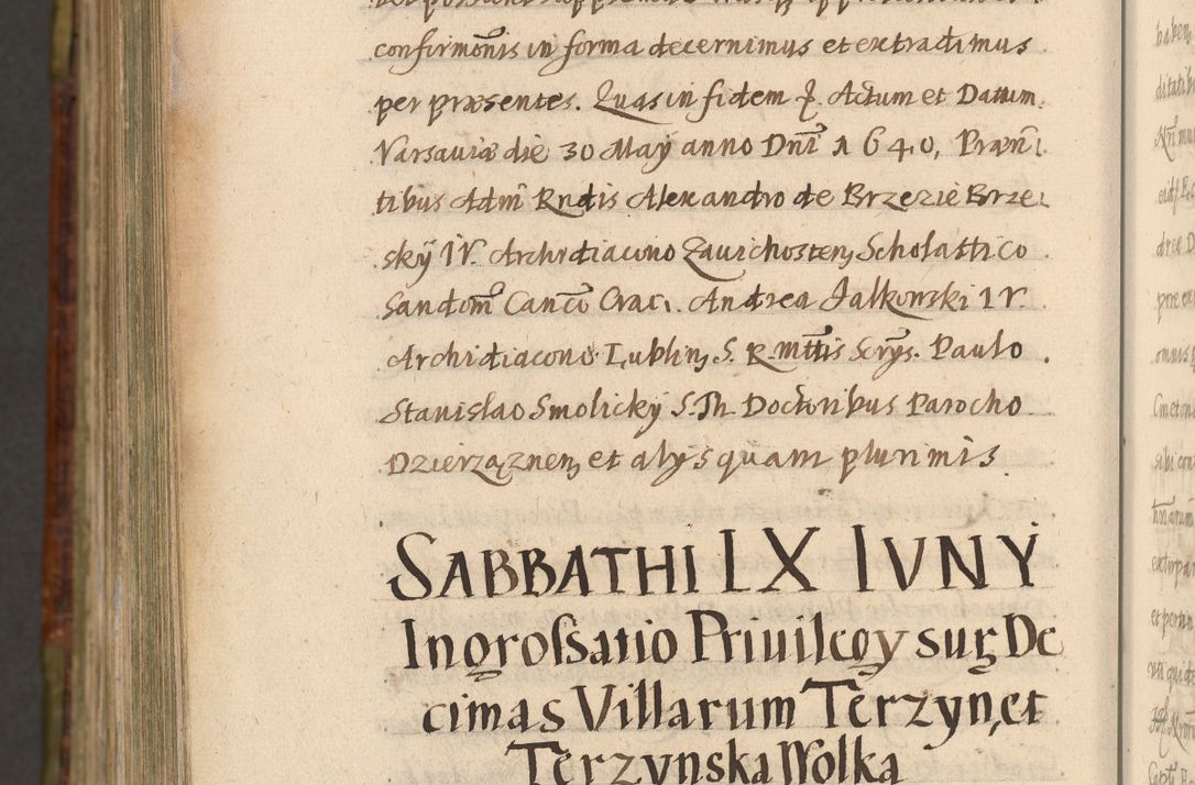 Zdjęcie nr 1562 dla obiektu archiwalnego: Acta episcopalia R. D. Jacobi Zadzik, episcopi Cracoviensis et ducis Severiae annorum 1639 et 1640. Volumen II