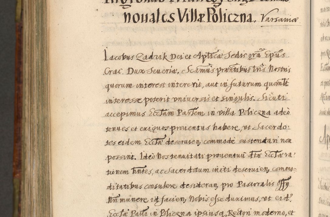 Zdjęcie nr 1556 dla obiektu archiwalnego: Acta episcopalia R. D. Jacobi Zadzik, episcopi Cracoviensis et ducis Severiae annorum 1639 et 1640. Volumen II