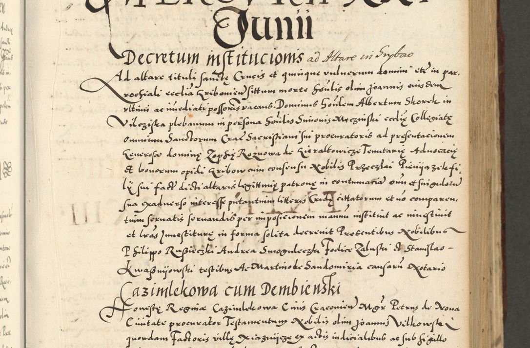 Zdjęcie nr 203 dla obiektu archiwalnego: Acta actorum causarum sententiarum deffinitiuarum, quam interloquutoriarum, decretorum, obligationum, procuratorum etc. coram Reverendo Domino Martino Izbienski de Rusiecz Archidiacono Posnaniensis, custode et in Spiritualibus Vicario generali officiali Cracoviensis, ad Annum Domini Millesimum quingentesimum Sexagesimum Nonum cuius indictio duodecima, Pontus Sanctissimi Pii Papae Quinti Annus quartus foeliciter continuantur