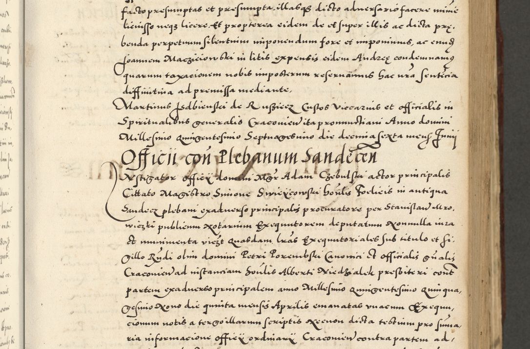 Zdjęcie nr 201 dla obiektu archiwalnego: Acta actorum causarum sententiarum deffinitiuarum, quam interloquutoriarum, decretorum, obligationum, procuratorum etc. coram Reverendo Domino Martino Izbienski de Rusiecz Archidiacono Posnaniensis, custode et in Spiritualibus Vicario generali officiali Cracoviensis, ad Annum Domini Millesimum quingentesimum Sexagesimum Nonum cuius indictio duodecima, Pontus Sanctissimi Pii Papae Quinti Annus quartus foeliciter continuantur