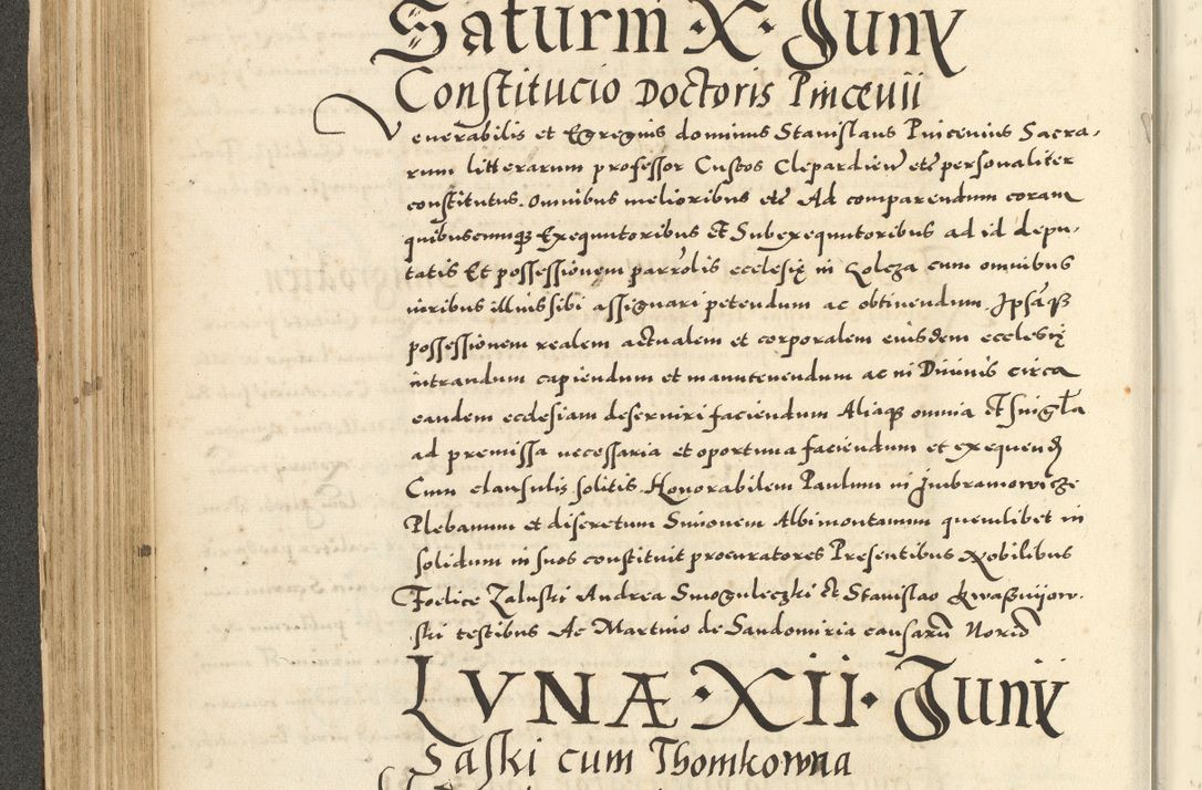 Zdjęcie nr 194 dla obiektu archiwalnego: Acta actorum causarum sententiarum deffinitiuarum, quam interloquutoriarum, decretorum, obligationum, procuratorum etc. coram Reverendo Domino Martino Izbienski de Rusiecz Archidiacono Posnaniensis, custode et in Spiritualibus Vicario generali officiali Cracoviensis, ad Annum Domini Millesimum quingentesimum Sexagesimum Nonum cuius indictio duodecima, Pontus Sanctissimi Pii Papae Quinti Annus quartus foeliciter continuantur