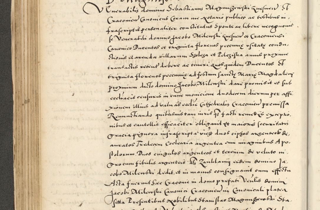 Zdjęcie nr 170 dla obiektu archiwalnego: Acta actorum causarum sententiarum deffinitiuarum, quam interloquutoriarum, decretorum, obligationum, procuratorum etc. coram Reverendo Domino Martino Izbienski de Rusiecz Archidiacono Posnaniensis, custode et in Spiritualibus Vicario generali officiali Cracoviensis, ad Annum Domini Millesimum quingentesimum Sexagesimum Nonum cuius indictio duodecima, Pontus Sanctissimi Pii Papae Quinti Annus quartus foeliciter continuantur
