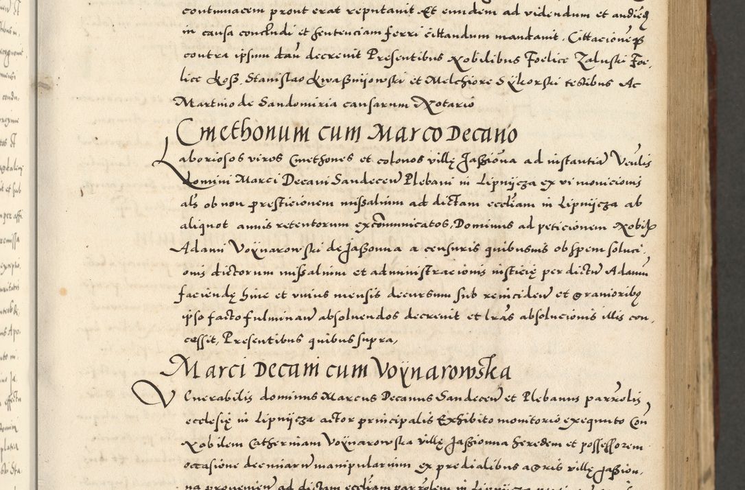 Zdjęcie nr 171 dla obiektu archiwalnego: Acta actorum causarum sententiarum deffinitiuarum, quam interloquutoriarum, decretorum, obligationum, procuratorum etc. coram Reverendo Domino Martino Izbienski de Rusiecz Archidiacono Posnaniensis, custode et in Spiritualibus Vicario generali officiali Cracoviensis, ad Annum Domini Millesimum quingentesimum Sexagesimum Nonum cuius indictio duodecima, Pontus Sanctissimi Pii Papae Quinti Annus quartus foeliciter continuantur