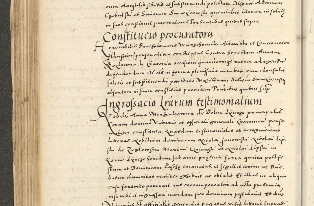 Zdjęcie nr 172 dla obiektu archiwalnego: Acta actorum causarum sententiarum deffinitiuarum, quam interloquutoriarum, decretorum, obligationum, procuratorum etc. coram Reverendo Domino Martino Izbienski de Rusiecz Archidiacono Posnaniensis, custode et in Spiritualibus Vicario generali officiali Cracoviensis, ad Annum Domini Millesimum quingentesimum Sexagesimum Nonum cuius indictio duodecima, Pontus Sanctissimi Pii Papae Quinti Annus quartus foeliciter continuantur