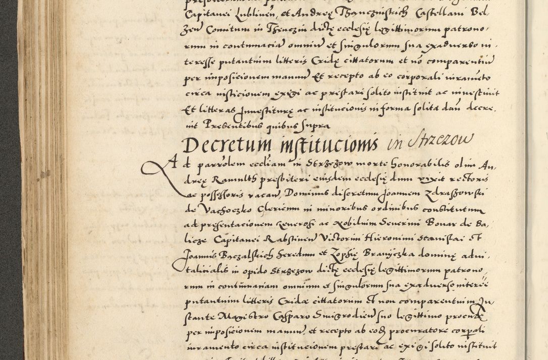 Zdjęcie nr 162 dla obiektu archiwalnego: Acta actorum causarum sententiarum deffinitiuarum, quam interloquutoriarum, decretorum, obligationum, procuratorum etc. coram Reverendo Domino Martino Izbienski de Rusiecz Archidiacono Posnaniensis, custode et in Spiritualibus Vicario generali officiali Cracoviensis, ad Annum Domini Millesimum quingentesimum Sexagesimum Nonum cuius indictio duodecima, Pontus Sanctissimi Pii Papae Quinti Annus quartus foeliciter continuantur