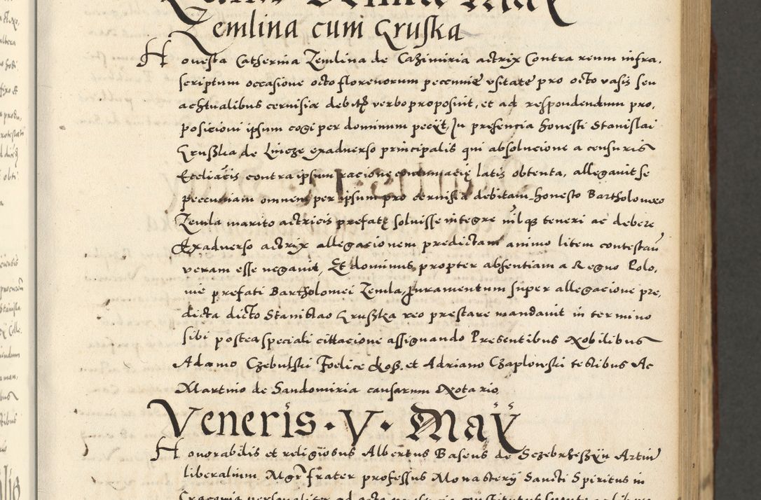 Zdjęcie nr 159 dla obiektu archiwalnego: Acta actorum causarum sententiarum deffinitiuarum, quam interloquutoriarum, decretorum, obligationum, procuratorum etc. coram Reverendo Domino Martino Izbienski de Rusiecz Archidiacono Posnaniensis, custode et in Spiritualibus Vicario generali officiali Cracoviensis, ad Annum Domini Millesimum quingentesimum Sexagesimum Nonum cuius indictio duodecima, Pontus Sanctissimi Pii Papae Quinti Annus quartus foeliciter continuantur