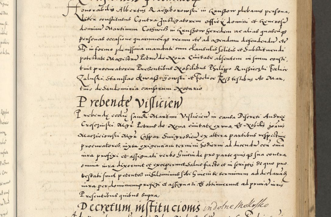 Zdjęcie nr 161 dla obiektu archiwalnego: Acta actorum causarum sententiarum deffinitiuarum, quam interloquutoriarum, decretorum, obligationum, procuratorum etc. coram Reverendo Domino Martino Izbienski de Rusiecz Archidiacono Posnaniensis, custode et in Spiritualibus Vicario generali officiali Cracoviensis, ad Annum Domini Millesimum quingentesimum Sexagesimum Nonum cuius indictio duodecima, Pontus Sanctissimi Pii Papae Quinti Annus quartus foeliciter continuantur