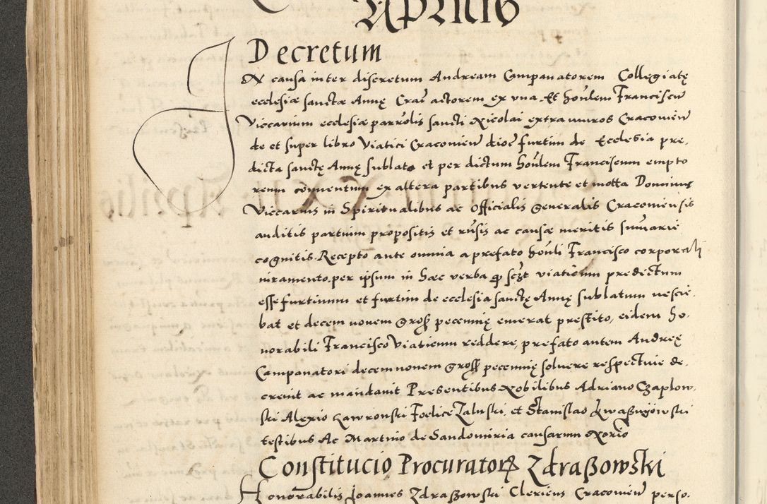Zdjęcie nr 156 dla obiektu archiwalnego: Acta actorum causarum sententiarum deffinitiuarum, quam interloquutoriarum, decretorum, obligationum, procuratorum etc. coram Reverendo Domino Martino Izbienski de Rusiecz Archidiacono Posnaniensis, custode et in Spiritualibus Vicario generali officiali Cracoviensis, ad Annum Domini Millesimum quingentesimum Sexagesimum Nonum cuius indictio duodecima, Pontus Sanctissimi Pii Papae Quinti Annus quartus foeliciter continuantur