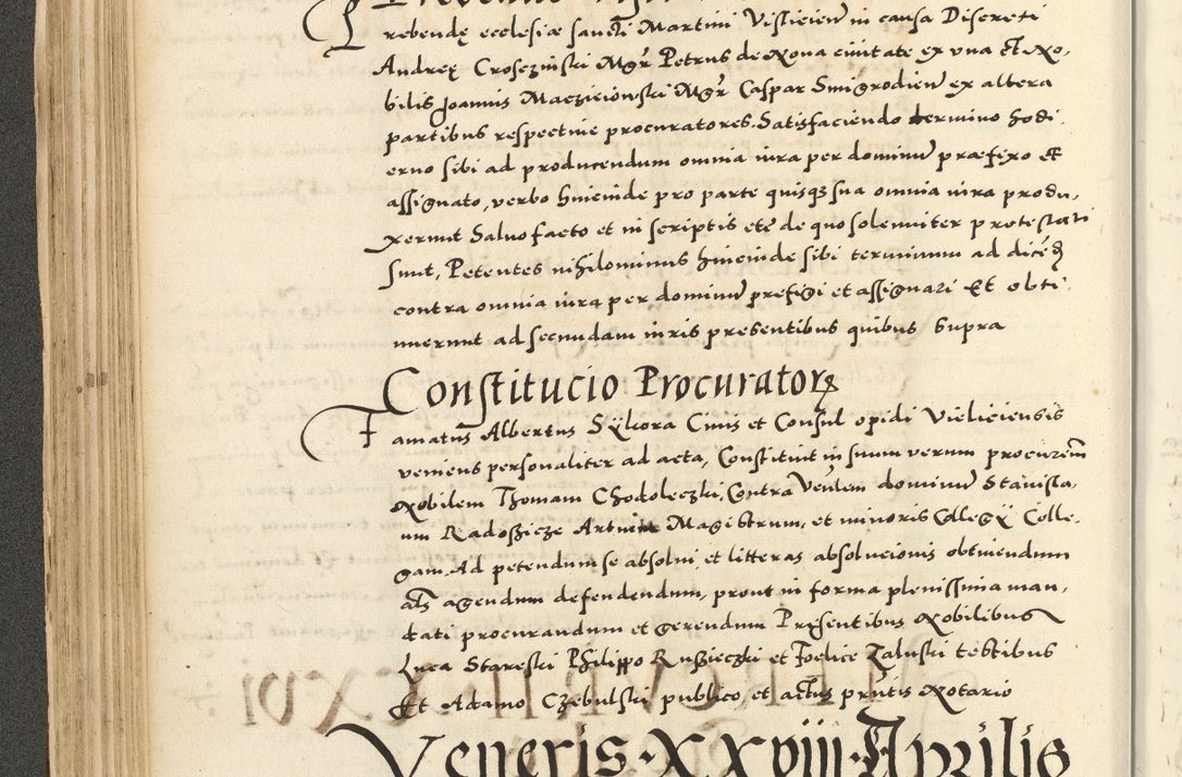 Zdjęcie nr 158 dla obiektu archiwalnego: Acta actorum causarum sententiarum deffinitiuarum, quam interloquutoriarum, decretorum, obligationum, procuratorum etc. coram Reverendo Domino Martino Izbienski de Rusiecz Archidiacono Posnaniensis, custode et in Spiritualibus Vicario generali officiali Cracoviensis, ad Annum Domini Millesimum quingentesimum Sexagesimum Nonum cuius indictio duodecima, Pontus Sanctissimi Pii Papae Quinti Annus quartus foeliciter continuantur