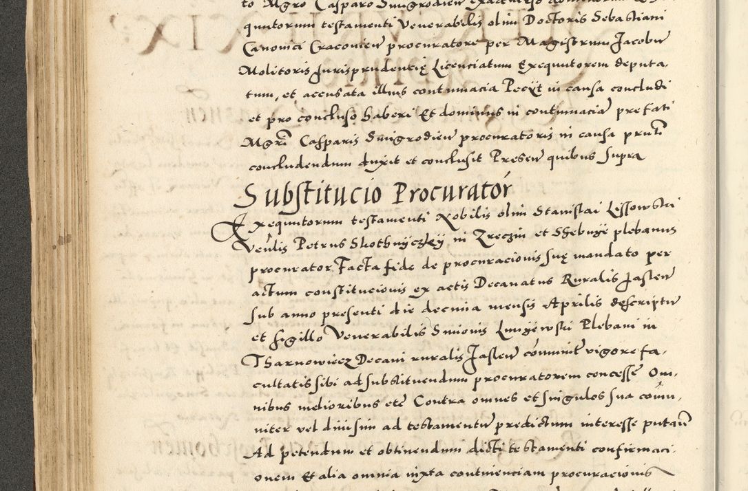 Zdjęcie nr 150 dla obiektu archiwalnego: Acta actorum causarum sententiarum deffinitiuarum, quam interloquutoriarum, decretorum, obligationum, procuratorum etc. coram Reverendo Domino Martino Izbienski de Rusiecz Archidiacono Posnaniensis, custode et in Spiritualibus Vicario generali officiali Cracoviensis, ad Annum Domini Millesimum quingentesimum Sexagesimum Nonum cuius indictio duodecima, Pontus Sanctissimi Pii Papae Quinti Annus quartus foeliciter continuantur