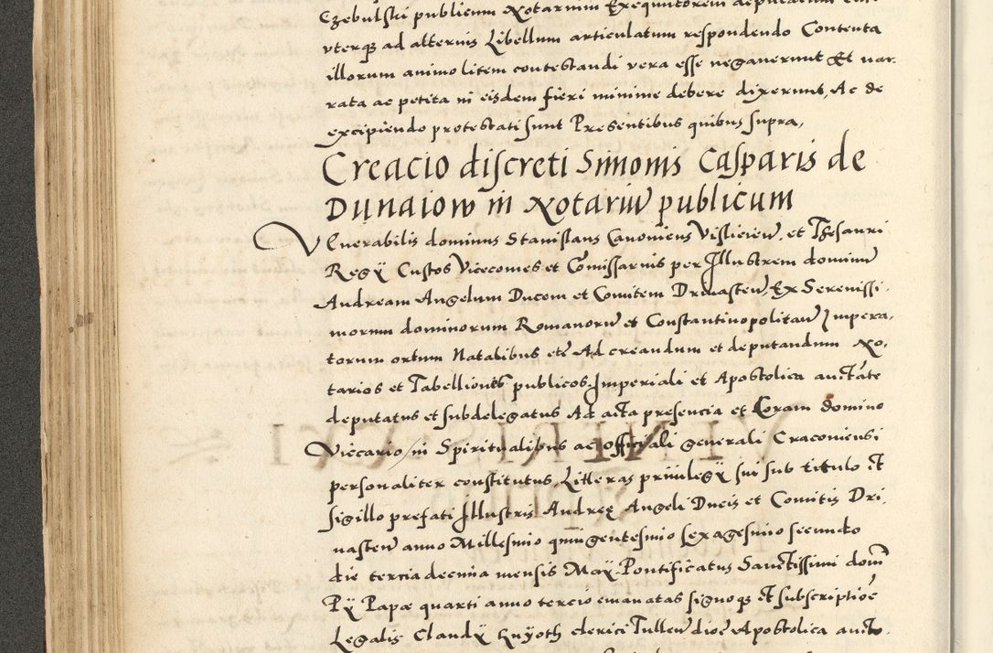 Zdjęcie nr 154 dla obiektu archiwalnego: Acta actorum causarum sententiarum deffinitiuarum, quam interloquutoriarum, decretorum, obligationum, procuratorum etc. coram Reverendo Domino Martino Izbienski de Rusiecz Archidiacono Posnaniensis, custode et in Spiritualibus Vicario generali officiali Cracoviensis, ad Annum Domini Millesimum quingentesimum Sexagesimum Nonum cuius indictio duodecima, Pontus Sanctissimi Pii Papae Quinti Annus quartus foeliciter continuantur