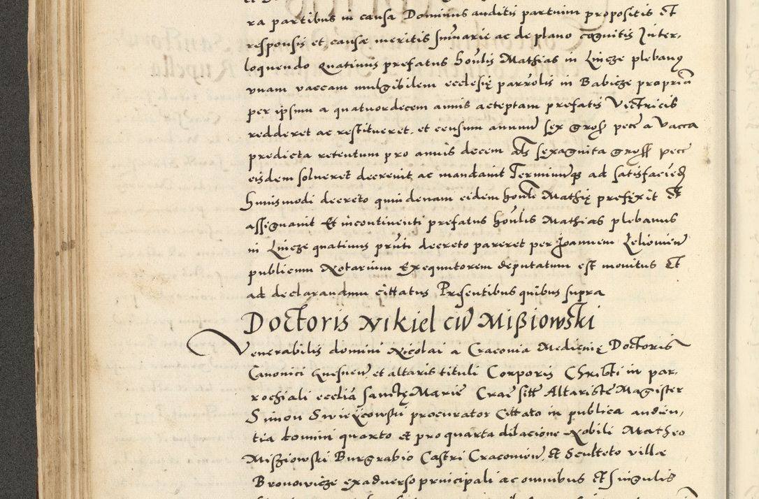 Zdjęcie nr 140 dla obiektu archiwalnego: Acta actorum causarum sententiarum deffinitiuarum, quam interloquutoriarum, decretorum, obligationum, procuratorum etc. coram Reverendo Domino Martino Izbienski de Rusiecz Archidiacono Posnaniensis, custode et in Spiritualibus Vicario generali officiali Cracoviensis, ad Annum Domini Millesimum quingentesimum Sexagesimum Nonum cuius indictio duodecima, Pontus Sanctissimi Pii Papae Quinti Annus quartus foeliciter continuantur
