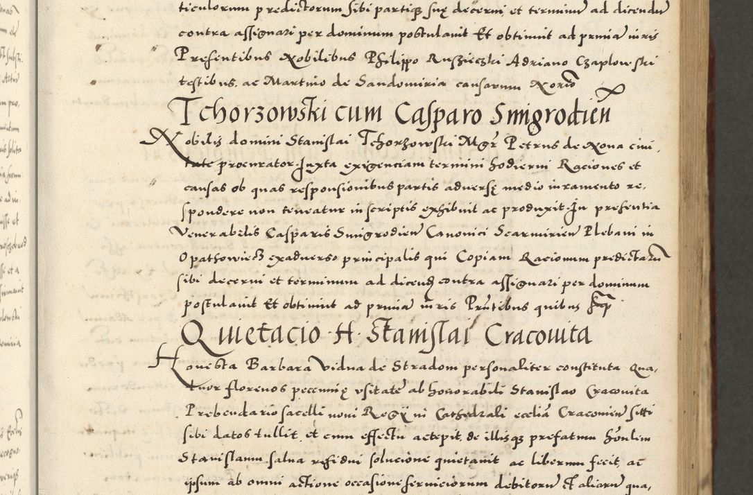 Zdjęcie nr 137 dla obiektu archiwalnego: Acta actorum causarum sententiarum deffinitiuarum, quam interloquutoriarum, decretorum, obligationum, procuratorum etc. coram Reverendo Domino Martino Izbienski de Rusiecz Archidiacono Posnaniensis, custode et in Spiritualibus Vicario generali officiali Cracoviensis, ad Annum Domini Millesimum quingentesimum Sexagesimum Nonum cuius indictio duodecima, Pontus Sanctissimi Pii Papae Quinti Annus quartus foeliciter continuantur