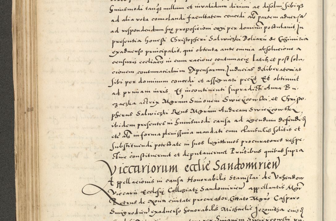 Zdjęcie nr 134 dla obiektu archiwalnego: Acta actorum causarum sententiarum deffinitiuarum, quam interloquutoriarum, decretorum, obligationum, procuratorum etc. coram Reverendo Domino Martino Izbienski de Rusiecz Archidiacono Posnaniensis, custode et in Spiritualibus Vicario generali officiali Cracoviensis, ad Annum Domini Millesimum quingentesimum Sexagesimum Nonum cuius indictio duodecima, Pontus Sanctissimi Pii Papae Quinti Annus quartus foeliciter continuantur