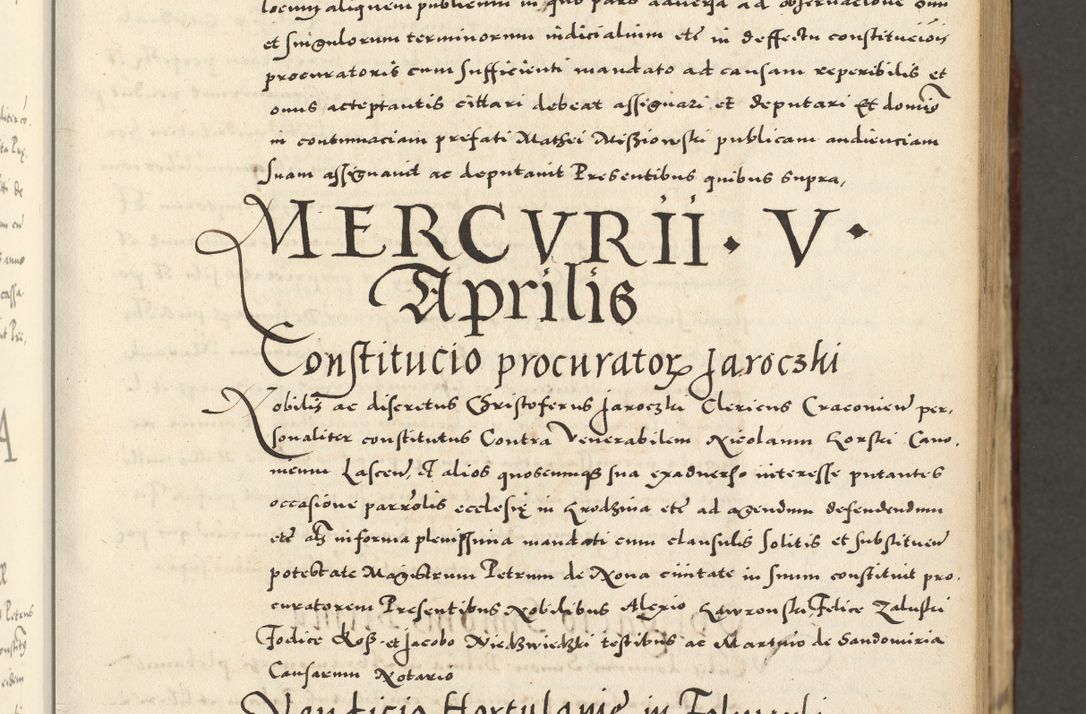 Zdjęcie nr 127 dla obiektu archiwalnego: Acta actorum causarum sententiarum deffinitiuarum, quam interloquutoriarum, decretorum, obligationum, procuratorum etc. coram Reverendo Domino Martino Izbienski de Rusiecz Archidiacono Posnaniensis, custode et in Spiritualibus Vicario generali officiali Cracoviensis, ad Annum Domini Millesimum quingentesimum Sexagesimum Nonum cuius indictio duodecima, Pontus Sanctissimi Pii Papae Quinti Annus quartus foeliciter continuantur
