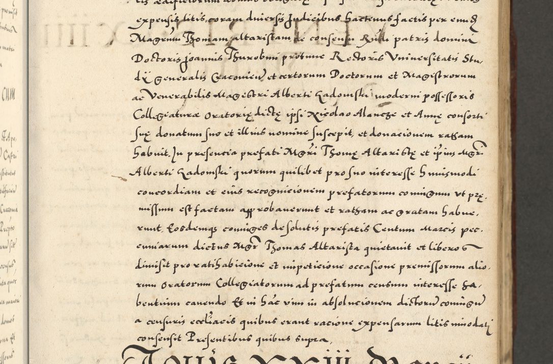 Zdjęcie nr 123 dla obiektu archiwalnego: Acta actorum causarum sententiarum deffinitiuarum, quam interloquutoriarum, decretorum, obligationum, procuratorum etc. coram Reverendo Domino Martino Izbienski de Rusiecz Archidiacono Posnaniensis, custode et in Spiritualibus Vicario generali officiali Cracoviensis, ad Annum Domini Millesimum quingentesimum Sexagesimum Nonum cuius indictio duodecima, Pontus Sanctissimi Pii Papae Quinti Annus quartus foeliciter continuantur
