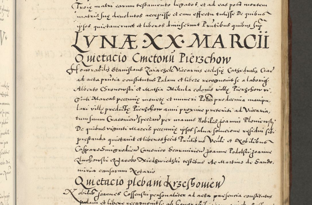Zdjęcie nr 121 dla obiektu archiwalnego: Acta actorum causarum sententiarum deffinitiuarum, quam interloquutoriarum, decretorum, obligationum, procuratorum etc. coram Reverendo Domino Martino Izbienski de Rusiecz Archidiacono Posnaniensis, custode et in Spiritualibus Vicario generali officiali Cracoviensis, ad Annum Domini Millesimum quingentesimum Sexagesimum Nonum cuius indictio duodecima, Pontus Sanctissimi Pii Papae Quinti Annus quartus foeliciter continuantur
