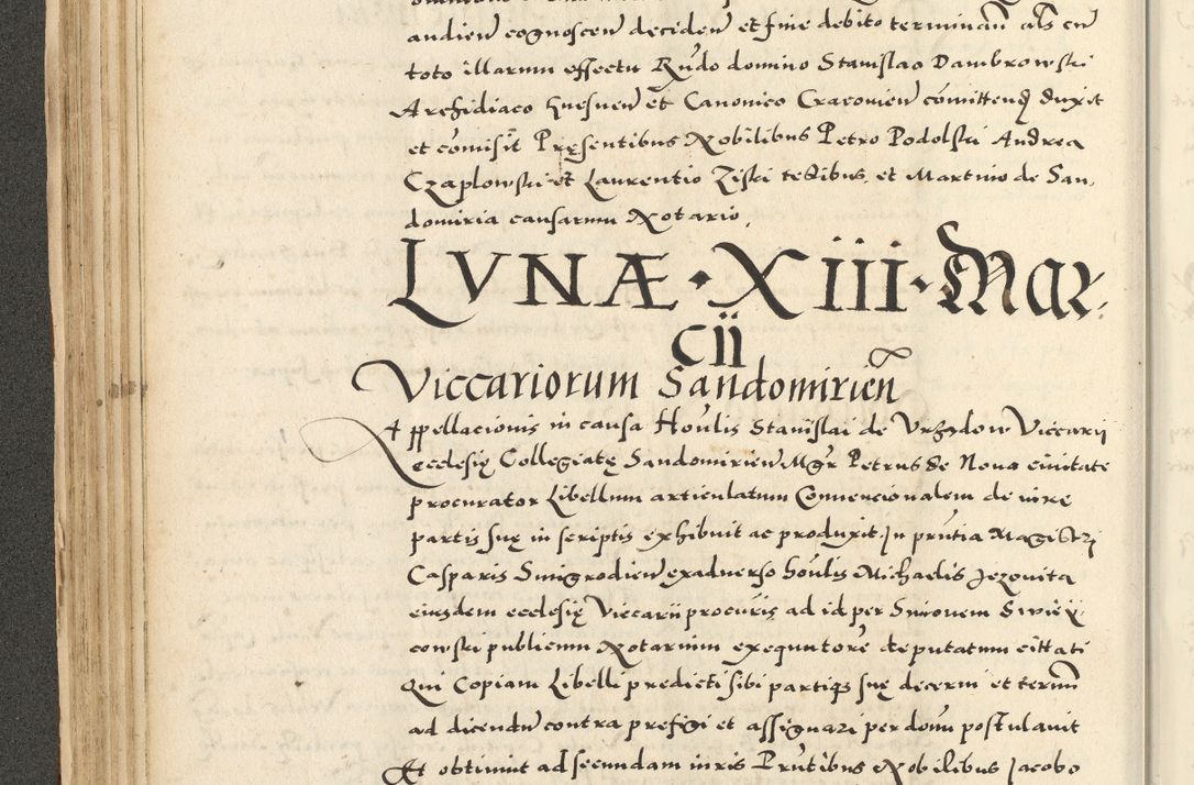 Zdjęcie nr 118 dla obiektu archiwalnego: Acta actorum causarum sententiarum deffinitiuarum, quam interloquutoriarum, decretorum, obligationum, procuratorum etc. coram Reverendo Domino Martino Izbienski de Rusiecz Archidiacono Posnaniensis, custode et in Spiritualibus Vicario generali officiali Cracoviensis, ad Annum Domini Millesimum quingentesimum Sexagesimum Nonum cuius indictio duodecima, Pontus Sanctissimi Pii Papae Quinti Annus quartus foeliciter continuantur