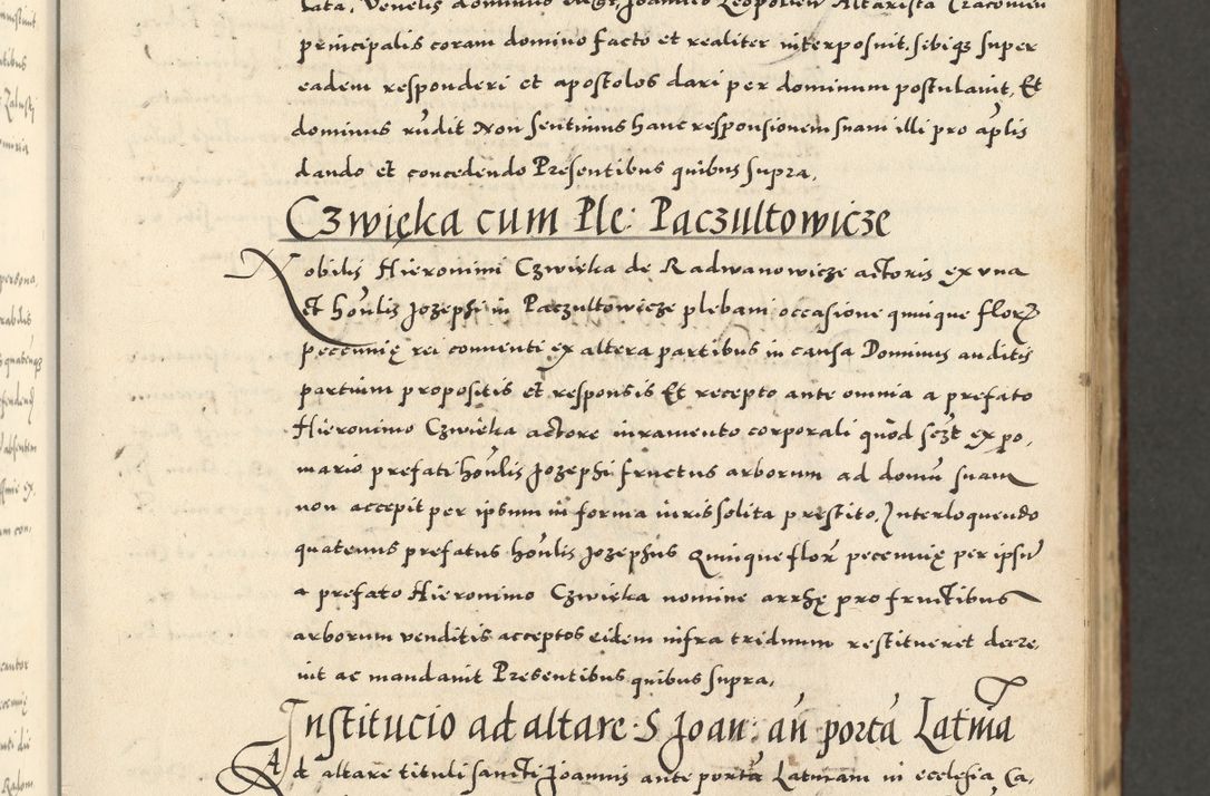 Zdjęcie nr 113 dla obiektu archiwalnego: Acta actorum causarum sententiarum deffinitiuarum, quam interloquutoriarum, decretorum, obligationum, procuratorum etc. coram Reverendo Domino Martino Izbienski de Rusiecz Archidiacono Posnaniensis, custode et in Spiritualibus Vicario generali officiali Cracoviensis, ad Annum Domini Millesimum quingentesimum Sexagesimum Nonum cuius indictio duodecima, Pontus Sanctissimi Pii Papae Quinti Annus quartus foeliciter continuantur