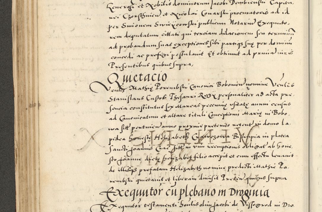 Zdjęcie nr 116 dla obiektu archiwalnego: Acta actorum causarum sententiarum deffinitiuarum, quam interloquutoriarum, decretorum, obligationum, procuratorum etc. coram Reverendo Domino Martino Izbienski de Rusiecz Archidiacono Posnaniensis, custode et in Spiritualibus Vicario generali officiali Cracoviensis, ad Annum Domini Millesimum quingentesimum Sexagesimum Nonum cuius indictio duodecima, Pontus Sanctissimi Pii Papae Quinti Annus quartus foeliciter continuantur