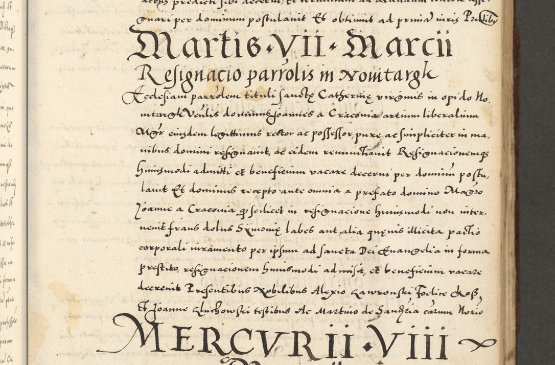 Zdjęcie nr 111 dla obiektu archiwalnego: Acta actorum causarum sententiarum deffinitiuarum, quam interloquutoriarum, decretorum, obligationum, procuratorum etc. coram Reverendo Domino Martino Izbienski de Rusiecz Archidiacono Posnaniensis, custode et in Spiritualibus Vicario generali officiali Cracoviensis, ad Annum Domini Millesimum quingentesimum Sexagesimum Nonum cuius indictio duodecima, Pontus Sanctissimi Pii Papae Quinti Annus quartus foeliciter continuantur