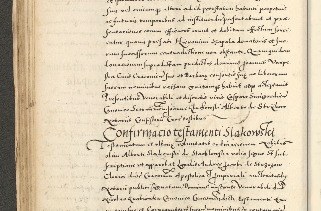 Zdjęcie nr 106 dla obiektu archiwalnego: Acta actorum causarum sententiarum deffinitiuarum, quam interloquutoriarum, decretorum, obligationum, procuratorum etc. coram Reverendo Domino Martino Izbienski de Rusiecz Archidiacono Posnaniensis, custode et in Spiritualibus Vicario generali officiali Cracoviensis, ad Annum Domini Millesimum quingentesimum Sexagesimum Nonum cuius indictio duodecima, Pontus Sanctissimi Pii Papae Quinti Annus quartus foeliciter continuantur