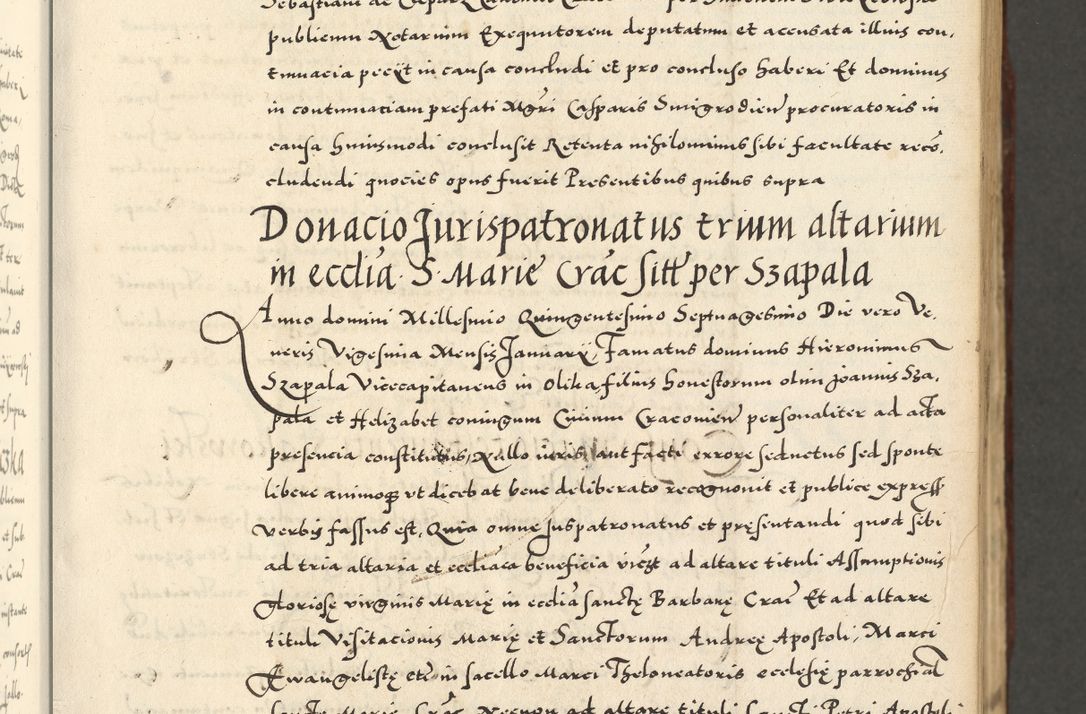 Zdjęcie nr 105 dla obiektu archiwalnego: Acta actorum causarum sententiarum deffinitiuarum, quam interloquutoriarum, decretorum, obligationum, procuratorum etc. coram Reverendo Domino Martino Izbienski de Rusiecz Archidiacono Posnaniensis, custode et in Spiritualibus Vicario generali officiali Cracoviensis, ad Annum Domini Millesimum quingentesimum Sexagesimum Nonum cuius indictio duodecima, Pontus Sanctissimi Pii Papae Quinti Annus quartus foeliciter continuantur