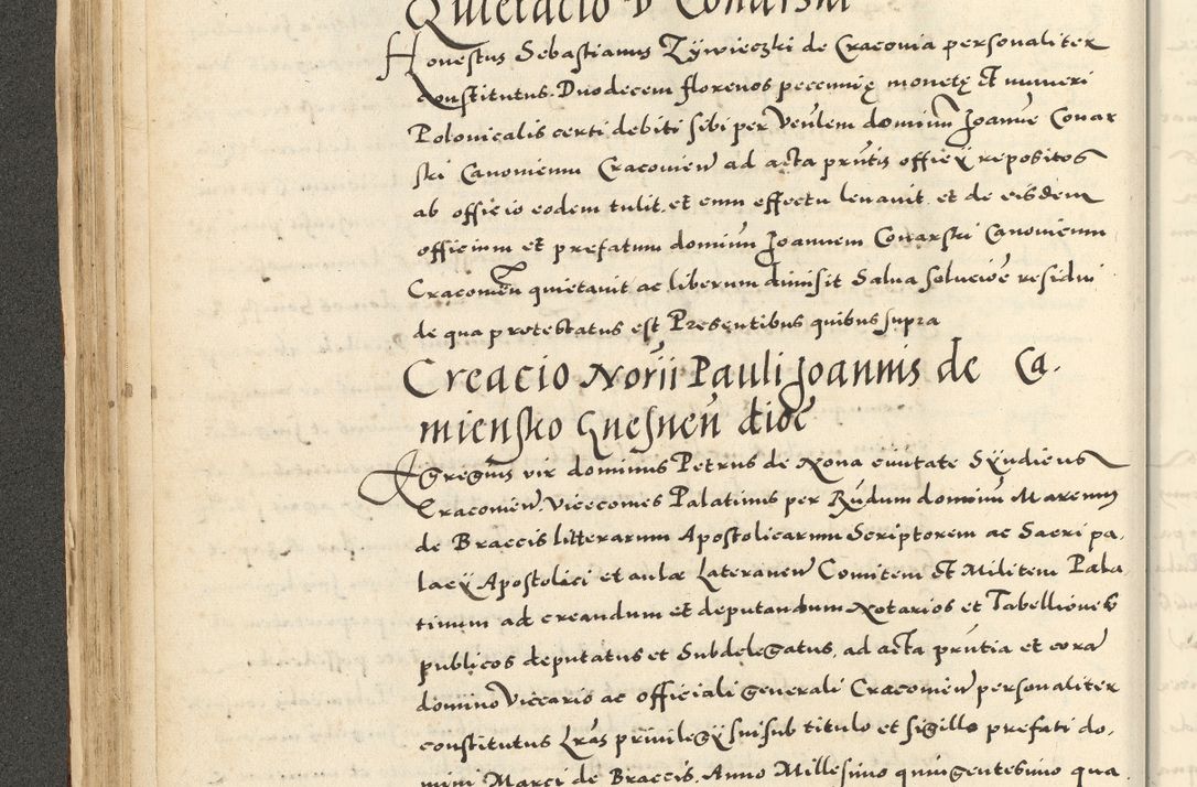 Zdjęcie nr 98 dla obiektu archiwalnego: Acta actorum causarum sententiarum deffinitiuarum, quam interloquutoriarum, decretorum, obligationum, procuratorum etc. coram Reverendo Domino Martino Izbienski de Rusiecz Archidiacono Posnaniensis, custode et in Spiritualibus Vicario generali officiali Cracoviensis, ad Annum Domini Millesimum quingentesimum Sexagesimum Nonum cuius indictio duodecima, Pontus Sanctissimi Pii Papae Quinti Annus quartus foeliciter continuantur