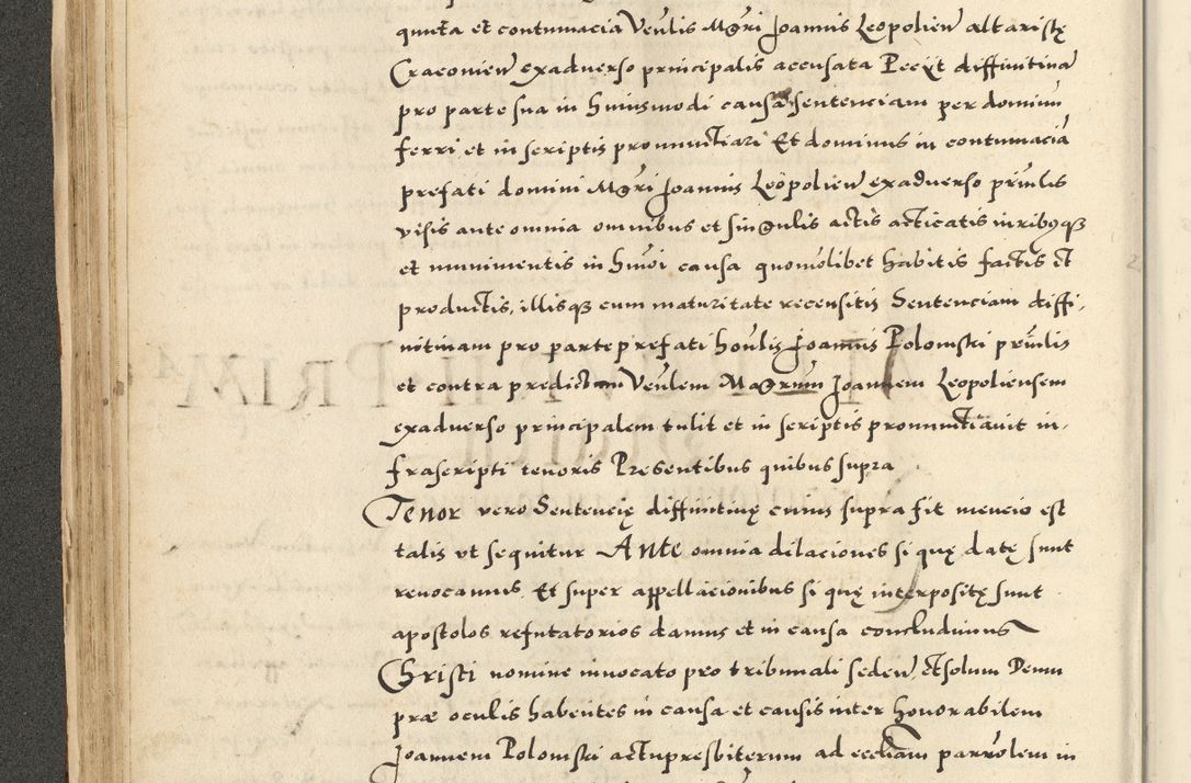 Zdjęcie nr 100 dla obiektu archiwalnego: Acta actorum causarum sententiarum deffinitiuarum, quam interloquutoriarum, decretorum, obligationum, procuratorum etc. coram Reverendo Domino Martino Izbienski de Rusiecz Archidiacono Posnaniensis, custode et in Spiritualibus Vicario generali officiali Cracoviensis, ad Annum Domini Millesimum quingentesimum Sexagesimum Nonum cuius indictio duodecima, Pontus Sanctissimi Pii Papae Quinti Annus quartus foeliciter continuantur