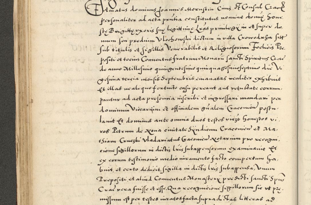 Zdjęcie nr 96 dla obiektu archiwalnego: Acta actorum causarum sententiarum deffinitiuarum, quam interloquutoriarum, decretorum, obligationum, procuratorum etc. coram Reverendo Domino Martino Izbienski de Rusiecz Archidiacono Posnaniensis, custode et in Spiritualibus Vicario generali officiali Cracoviensis, ad Annum Domini Millesimum quingentesimum Sexagesimum Nonum cuius indictio duodecima, Pontus Sanctissimi Pii Papae Quinti Annus quartus foeliciter continuantur