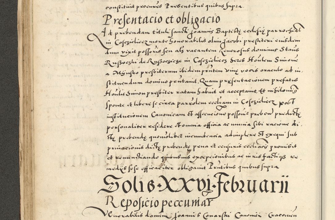 Zdjęcie nr 90 dla obiektu archiwalnego: Acta actorum causarum sententiarum deffinitiuarum, quam interloquutoriarum, decretorum, obligationum, procuratorum etc. coram Reverendo Domino Martino Izbienski de Rusiecz Archidiacono Posnaniensis, custode et in Spiritualibus Vicario generali officiali Cracoviensis, ad Annum Domini Millesimum quingentesimum Sexagesimum Nonum cuius indictio duodecima, Pontus Sanctissimi Pii Papae Quinti Annus quartus foeliciter continuantur