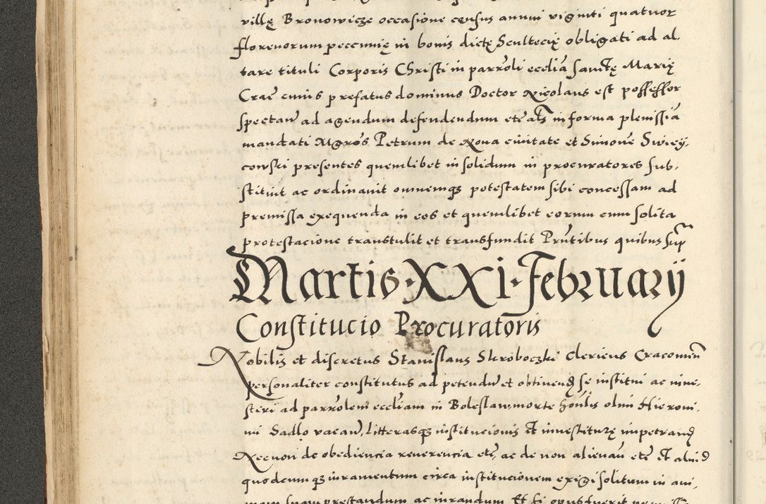 Zdjęcie nr 88 dla obiektu archiwalnego: Acta actorum causarum sententiarum deffinitiuarum, quam interloquutoriarum, decretorum, obligationum, procuratorum etc. coram Reverendo Domino Martino Izbienski de Rusiecz Archidiacono Posnaniensis, custode et in Spiritualibus Vicario generali officiali Cracoviensis, ad Annum Domini Millesimum quingentesimum Sexagesimum Nonum cuius indictio duodecima, Pontus Sanctissimi Pii Papae Quinti Annus quartus foeliciter continuantur