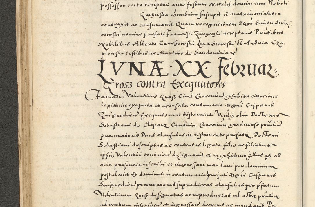 Zdjęcie nr 86 dla obiektu archiwalnego: Acta actorum causarum sententiarum deffinitiuarum, quam interloquutoriarum, decretorum, obligationum, procuratorum etc. coram Reverendo Domino Martino Izbienski de Rusiecz Archidiacono Posnaniensis, custode et in Spiritualibus Vicario generali officiali Cracoviensis, ad Annum Domini Millesimum quingentesimum Sexagesimum Nonum cuius indictio duodecima, Pontus Sanctissimi Pii Papae Quinti Annus quartus foeliciter continuantur
