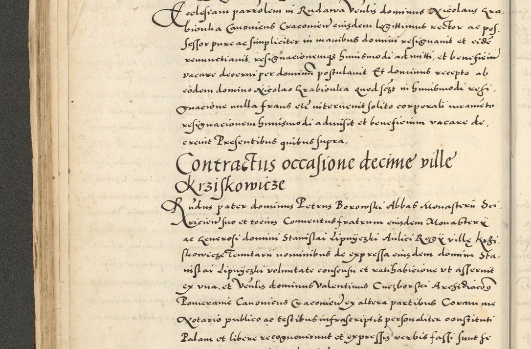 Zdjęcie nr 84 dla obiektu archiwalnego: Acta actorum causarum sententiarum deffinitiuarum, quam interloquutoriarum, decretorum, obligationum, procuratorum etc. coram Reverendo Domino Martino Izbienski de Rusiecz Archidiacono Posnaniensis, custode et in Spiritualibus Vicario generali officiali Cracoviensis, ad Annum Domini Millesimum quingentesimum Sexagesimum Nonum cuius indictio duodecima, Pontus Sanctissimi Pii Papae Quinti Annus quartus foeliciter continuantur