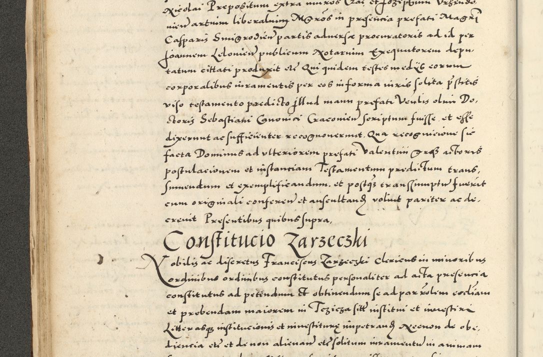 Zdjęcie nr 76 dla obiektu archiwalnego: Acta actorum causarum sententiarum deffinitiuarum, quam interloquutoriarum, decretorum, obligationum, procuratorum etc. coram Reverendo Domino Martino Izbienski de Rusiecz Archidiacono Posnaniensis, custode et in Spiritualibus Vicario generali officiali Cracoviensis, ad Annum Domini Millesimum quingentesimum Sexagesimum Nonum cuius indictio duodecima, Pontus Sanctissimi Pii Papae Quinti Annus quartus foeliciter continuantur