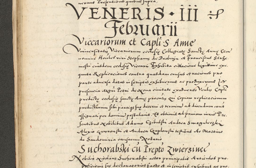 Zdjęcie nr 70 dla obiektu archiwalnego: Acta actorum causarum sententiarum deffinitiuarum, quam interloquutoriarum, decretorum, obligationum, procuratorum etc. coram Reverendo Domino Martino Izbienski de Rusiecz Archidiacono Posnaniensis, custode et in Spiritualibus Vicario generali officiali Cracoviensis, ad Annum Domini Millesimum quingentesimum Sexagesimum Nonum cuius indictio duodecima, Pontus Sanctissimi Pii Papae Quinti Annus quartus foeliciter continuantur